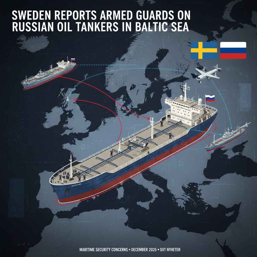 Швеция сообщает о присутствии вооружённой охраны на российских нефтяных танкерах