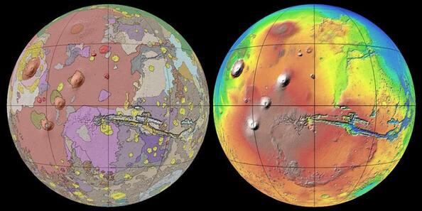 Mars scientific map products